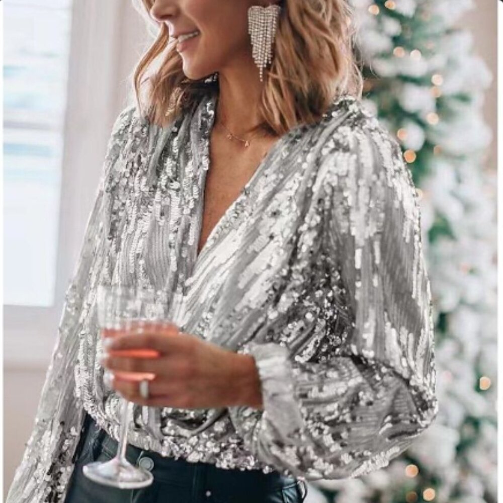 💟💜💟💜💟💜 ENDLESS ROSE Sequined Top 💟💜💟💜💟💜 - Picture 14 of 15